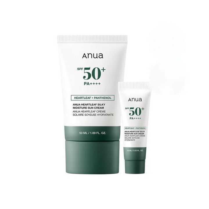 ANUA 2 in 1 Pack Heartleaf Silky Moisture Sun Cream